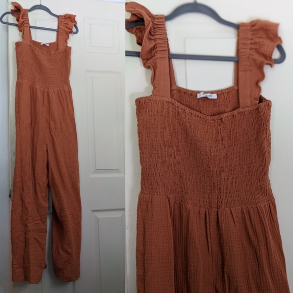 MADEWELL Lightspun Lucie Flutter-Sleeve Jumpsuit Size 6 - Picture 3 of 3